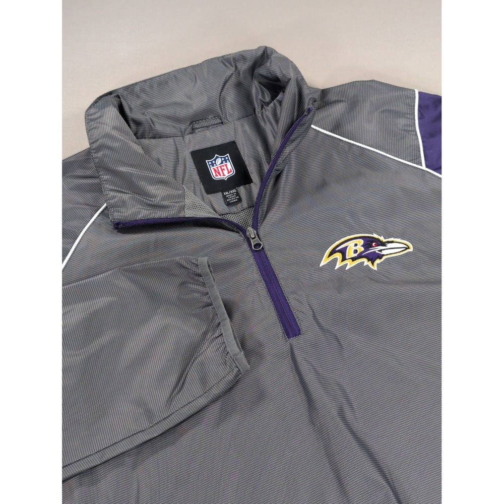 NFL Official Baltimore Ravens Quarter Zip Pullover Windbreaker
